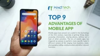 Top 9 Advantages Of Mobile App