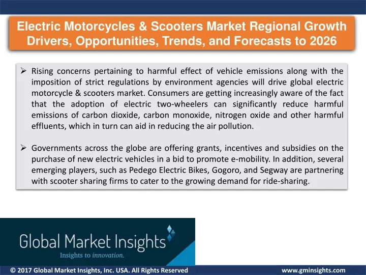 electric motorcycles scooters market regional