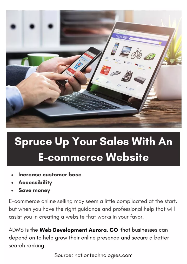 spruce up your sales with an e commerce website