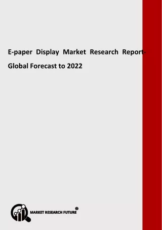 E-Paper Display Industry