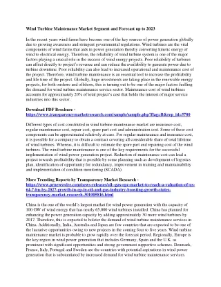wind turbine maintenance market segment
