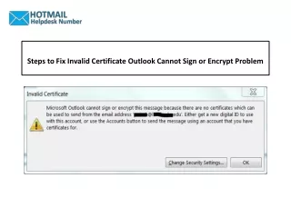 Steps to Fix Invalid Certificate Outlook Cannot Sign or Encrypt Problem