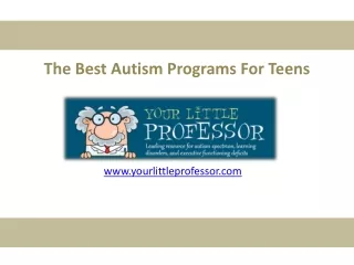 The Best Autism Programs For Teens - www.yourlittleprofessor.com