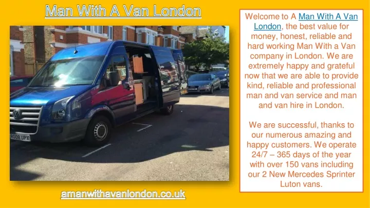 welcome to a man with a van london the best value