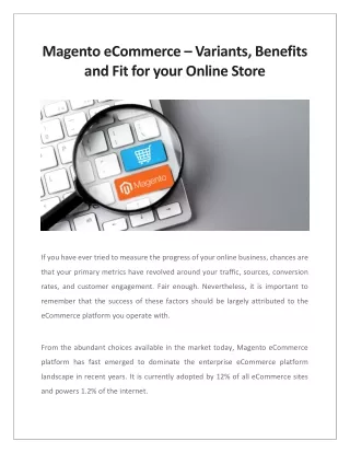 magento ecommerce variants benefits