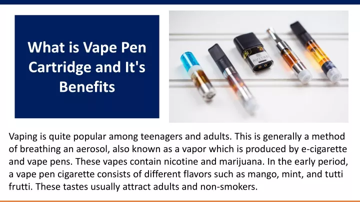 what is vape pen cartridge and it s benefits