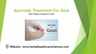 Chennai best Siddha Clinic for Gout | Herbal Health Care