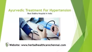 Hypertension Treatment Chennai | Herbal Health Care