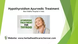 Thyroid Treatment Doctors in Chennai | Herbal Health Care