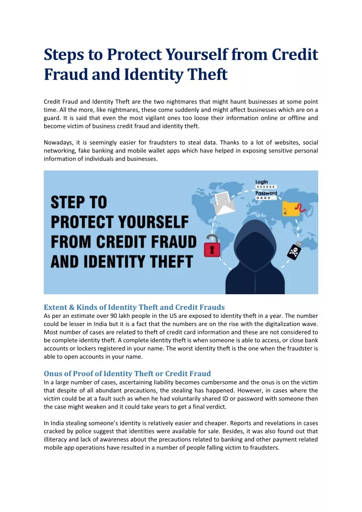 steps to protect yourself from credit fraud