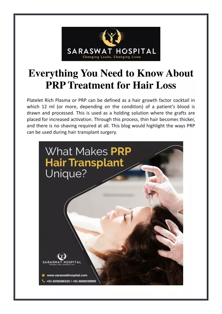everything you need to know about prp treatment