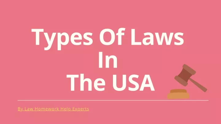 types of laws in the usa