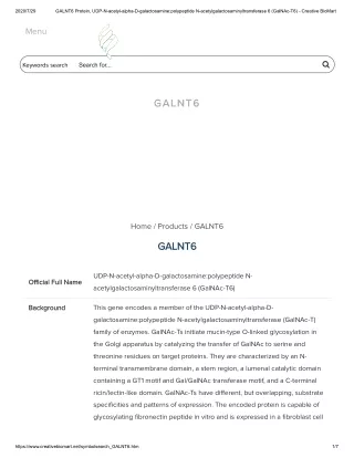 2020 7 29 galnt6 protein udp n acetyl alpha