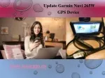 Update Garmin Nuvi 265W GPS device - slide 1