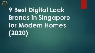 9 Best Digital Lock Brands in Singapore for Modern Homes (2020)