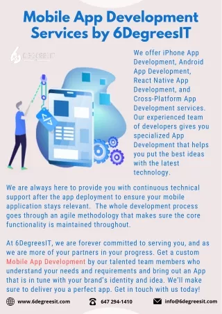 Mobile App Development Services by 6DegreesIT