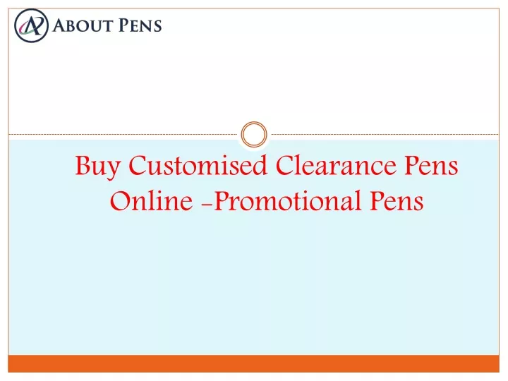 buy customised clearance pens online promotional