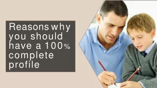 reasons why you should have a 100 complete profile