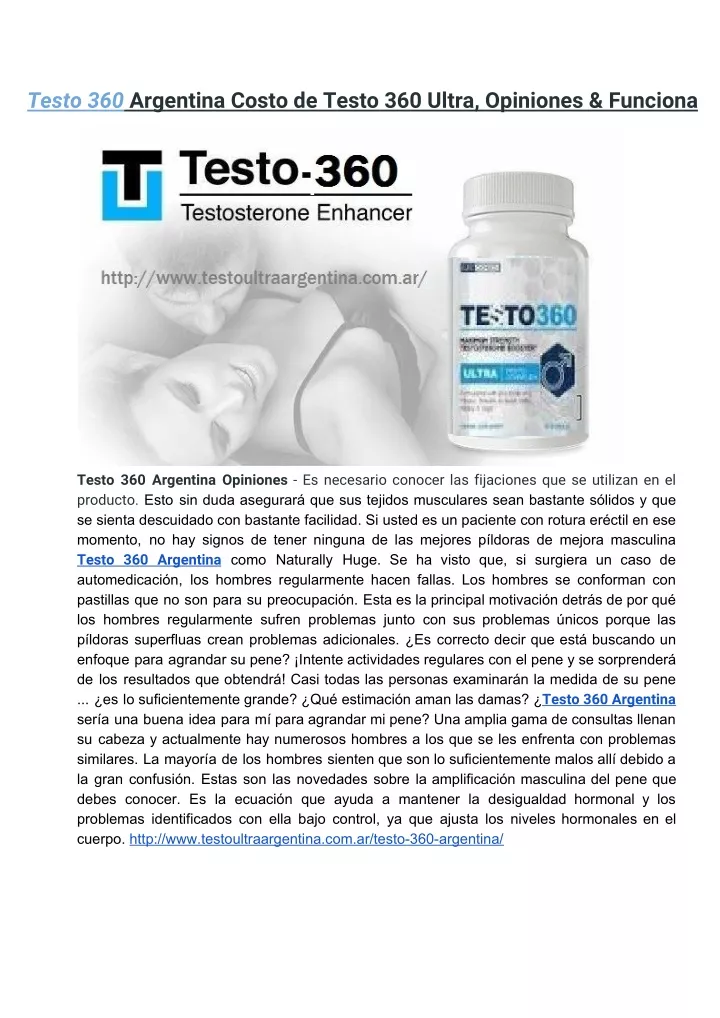 testo 360 argentina costo de testo 360 ultra