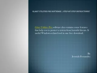 glary utilities pro software step by step instructionsv