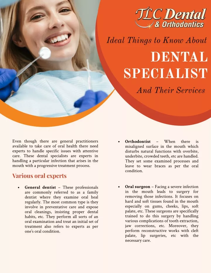 ideal things to know about dental specialist