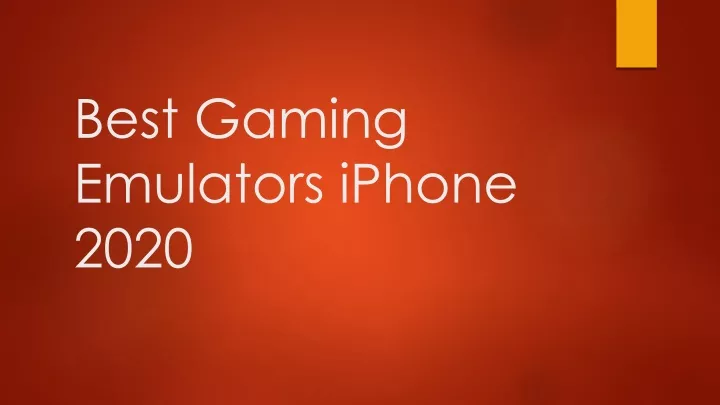 best gaming emulators iphone 2020