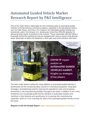 automated guided vehicle market research report