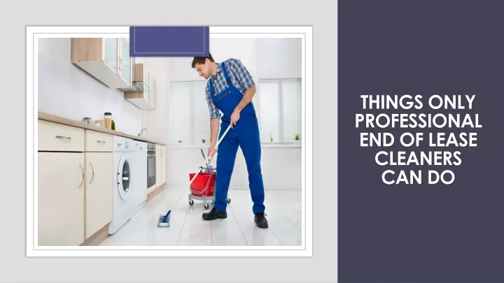 things only professional end of lease cleaners can do