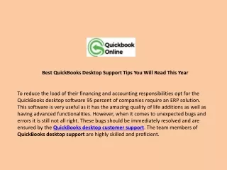 Best QuickBooks Desktop Support Tips You Will Read This Year