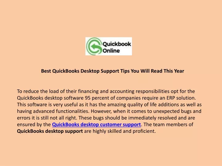 best quickbooks desktop support tips you will
