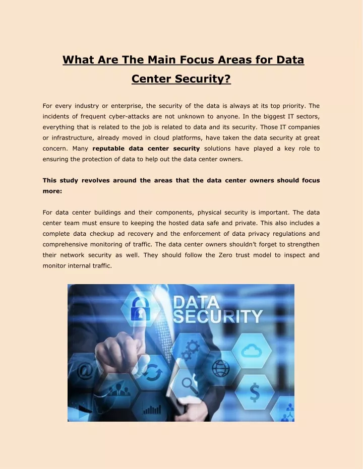 what are the main focus areas for data