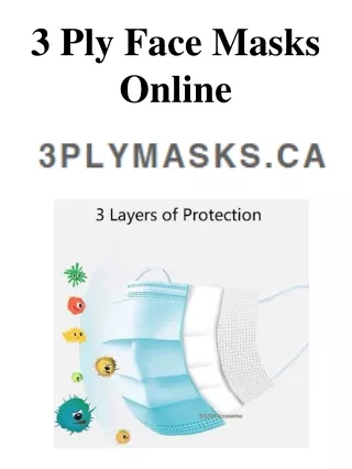 3 Ply Face Masks Online