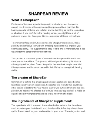 sharpear review