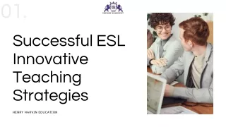 Successful ESL Innovative Teaching Strategies
