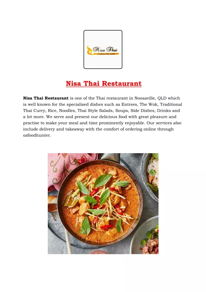 nisa thai restaurant