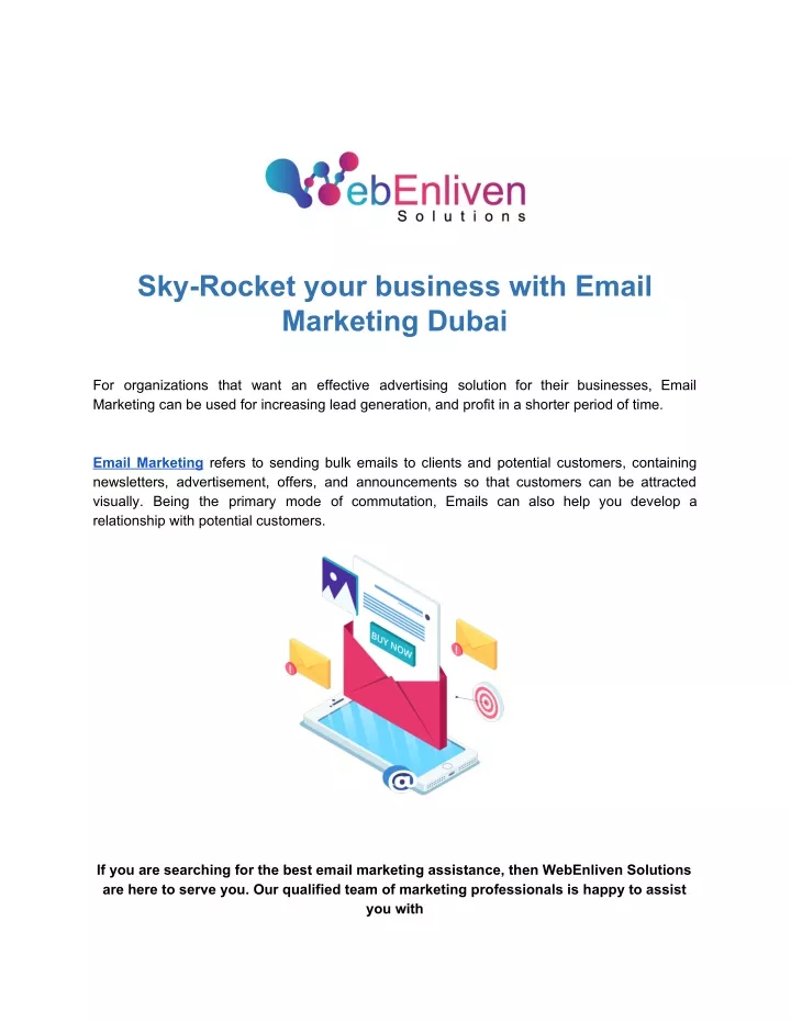 sky rocket your business with email marketing