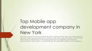 Mobile app development company in New York