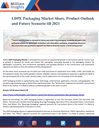 ldpe packaging market share product outlook