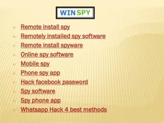 remotely installed spy software