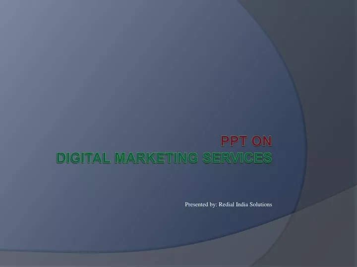 ppt on digital marketing services