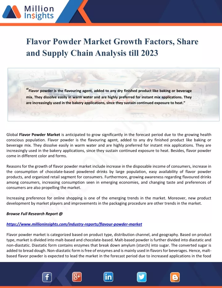 flavor powder market growth factors share