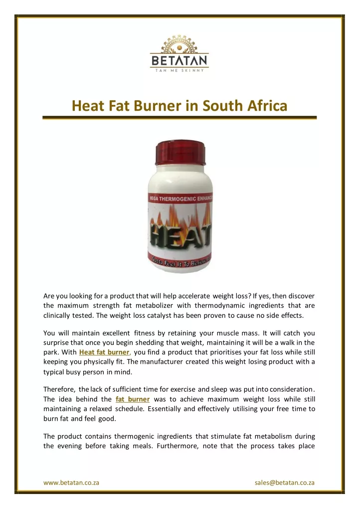 heat fat burner in south africa
