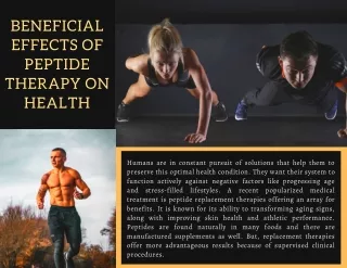 Beneficial Effects of Peptide Therapy on Health