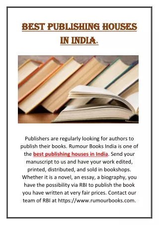 Best Publishing House in India