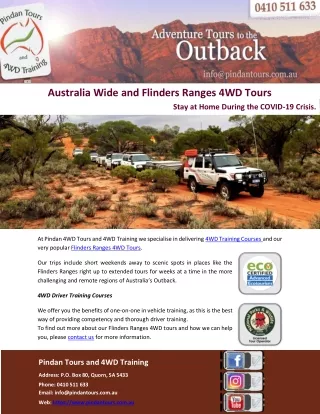 Australia Wide and Flinders Ranges 4WD Tours