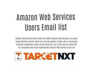 Amazon Web Services Users Email list