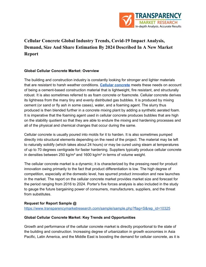 cellular concrete global industry trends covid