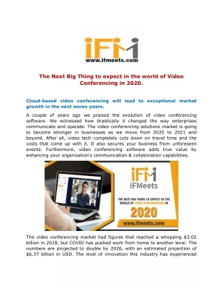 the next big thing to expect in the world