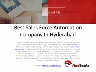 Best Sales Force Automation Company In Hyderabad