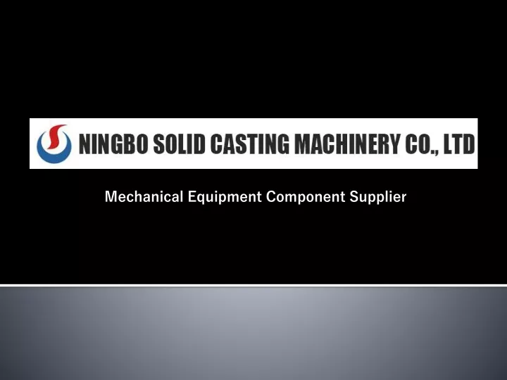 mechanical equipment component supplier